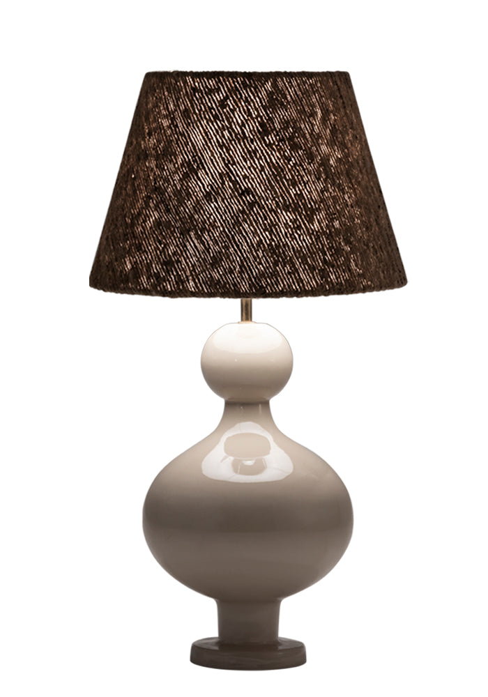 Karin D35 silke/bomull brun - Lampskärm