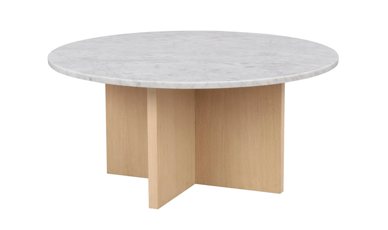 Brooksville - Soffbord Vit/Vitpigmenterad Ø90 cm
