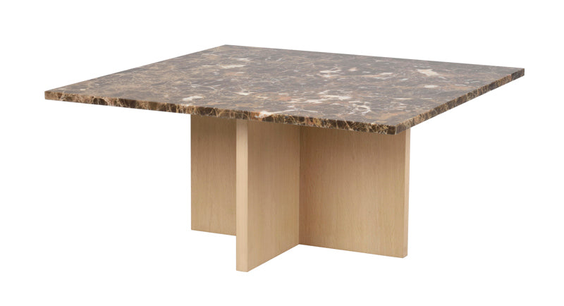 Brooksville - Soffbord Brun/Vitpigmenterad 90x90 cm