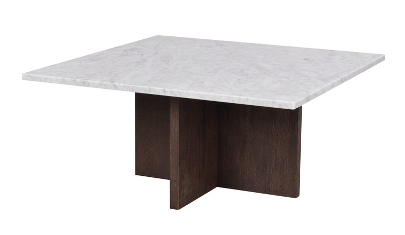 Brooksville - Soffbord Vit/Brun 90x90 cm