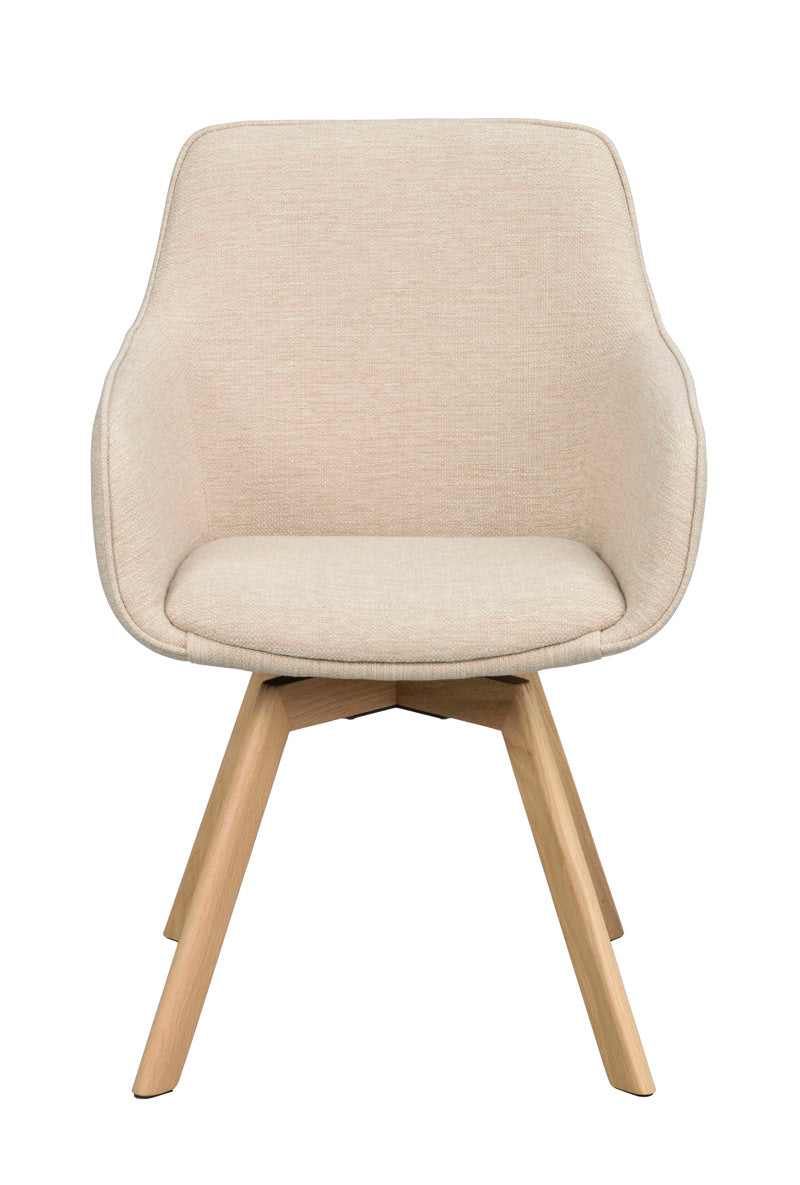 Alison Karmstol Ljusbeige/Ek Tyg