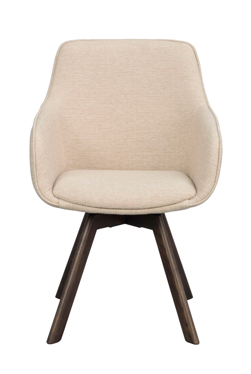 Alison Karmstol Ljusbeige/Brun Tyg