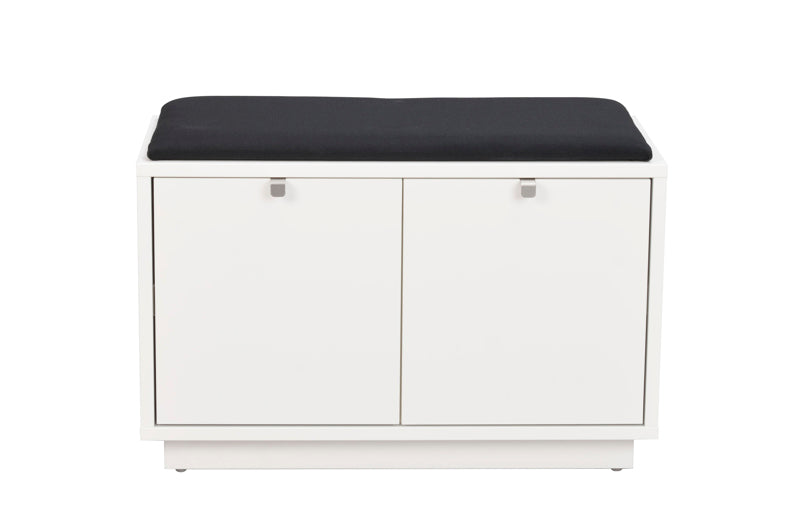 Confetti hallbänk med lådor Vit/svart 70 cm