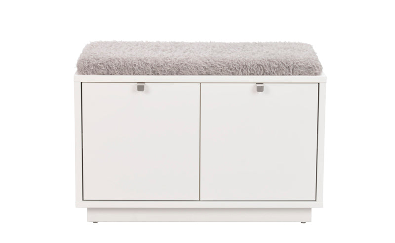 Confetti hallbänk med lådor Vit/ljusgrå 70 cm
