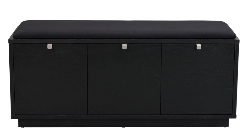 Confetti hallbänk med lådor Svart/svart 106 cm