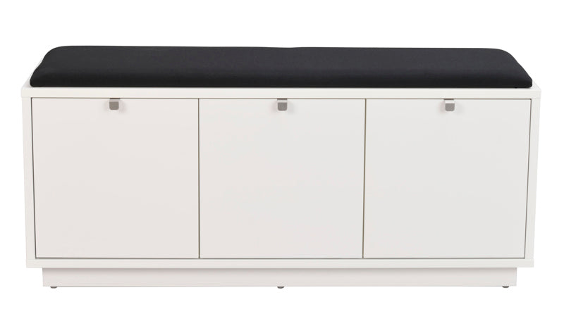 Confetti hallbänk med lådor Vit/svart 106 cm