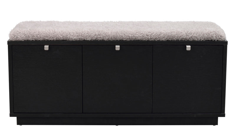 Confetti hallbänk med lådor Svart/ljusgrå 106 cm