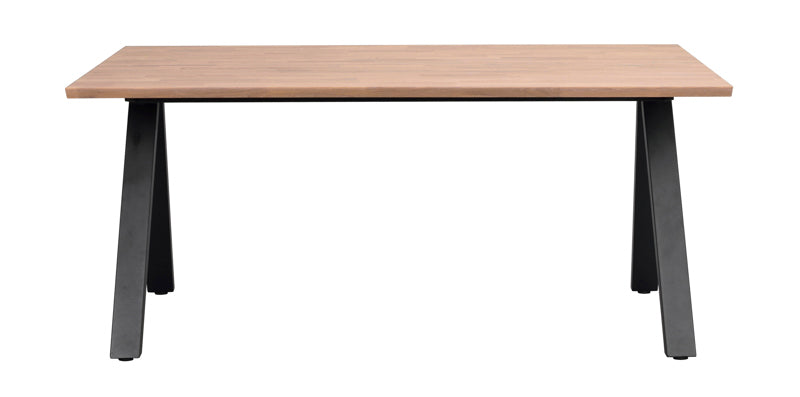 Carradale Matbord Ek/Svart Rektangulär 170x100 cm V-ben