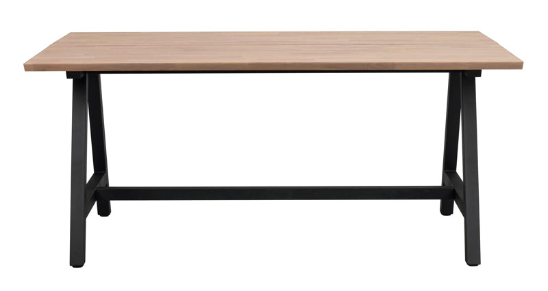 Carradale Matbord Ek/Svart Rektangulär 170x100 cm A-ben