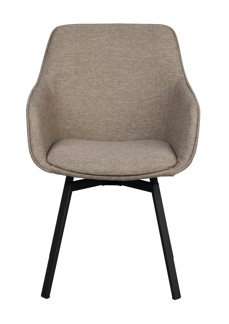 Alison Karmstol Mörkbeige/Svart Tyg