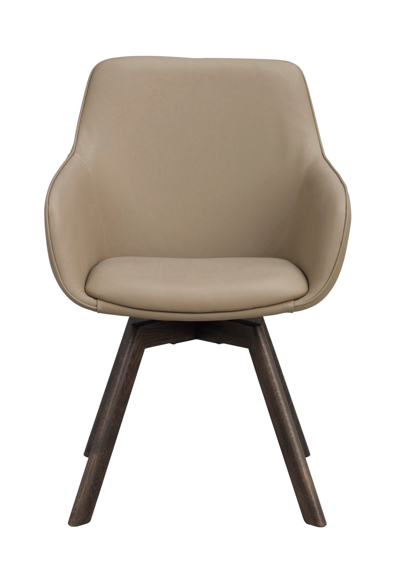 Alison Karmstol Beige/Brun Läder