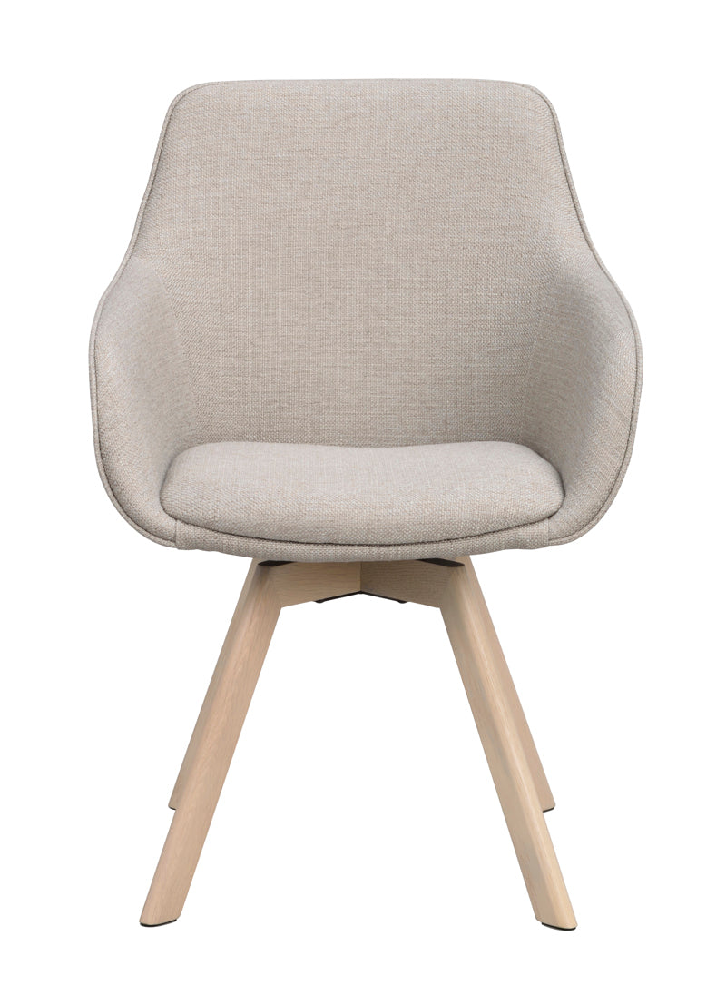 Alison Karmstol Beige/Vitpigmenterad Tyg