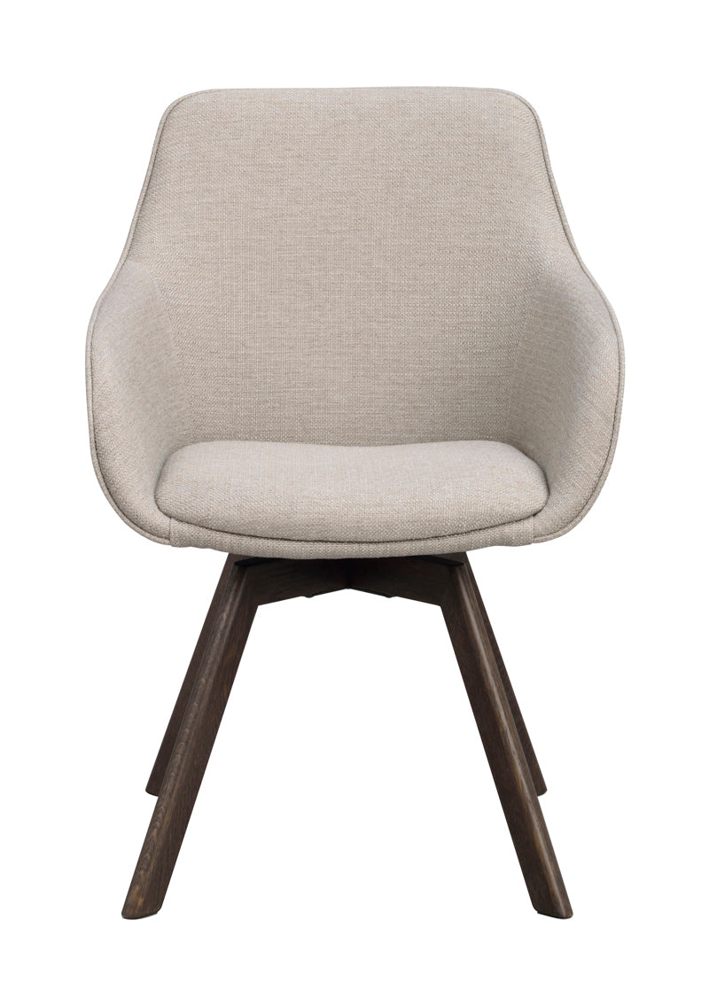 Alison Karmstol Beige/Brun Tyg