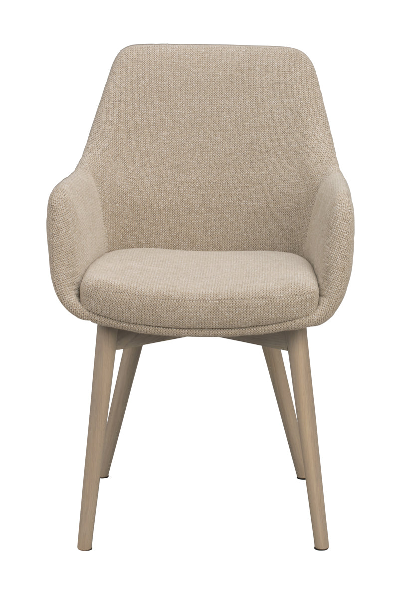 Denley Karmstol Ljusbeige/Vitpigmenterad