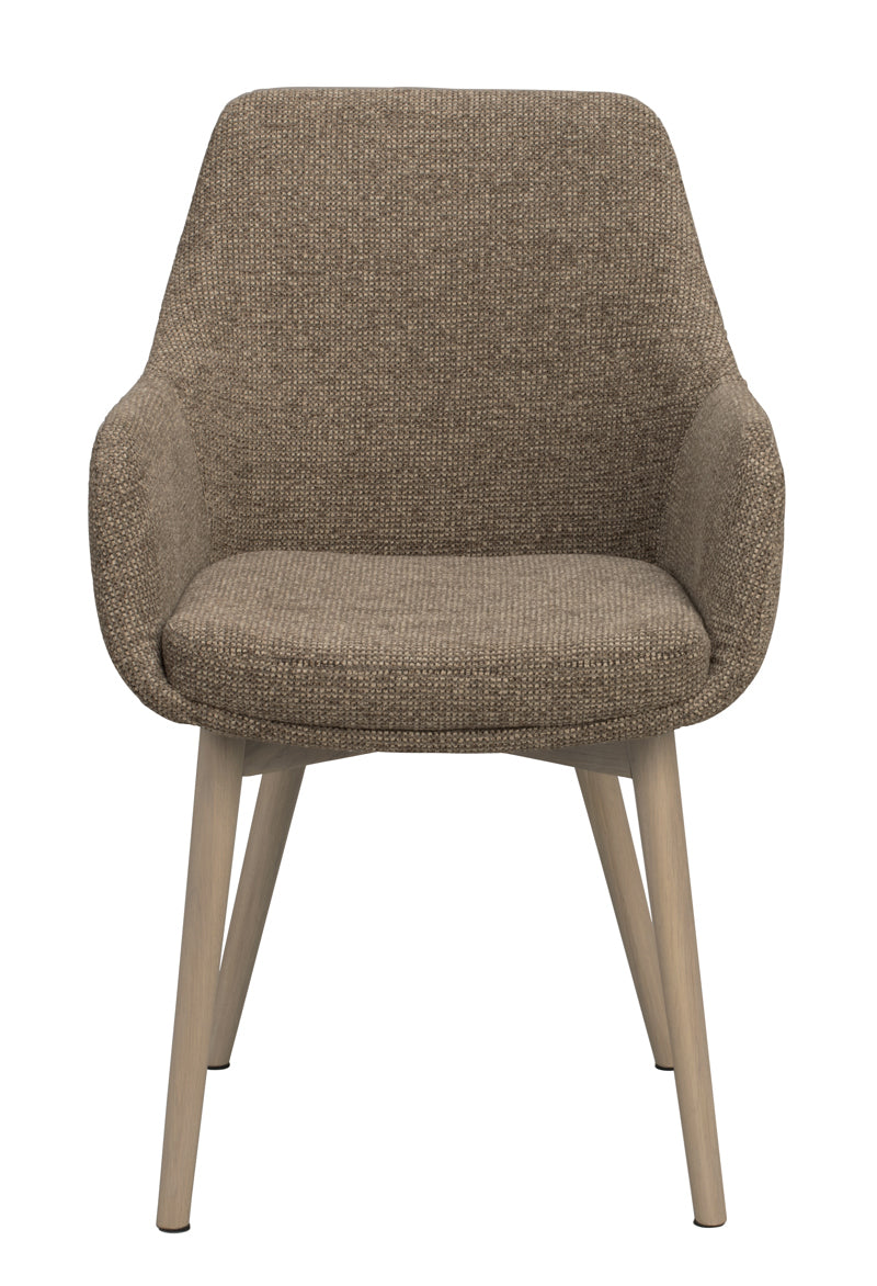Denley Karmstol Mörkbeige/Vitpigmenterad