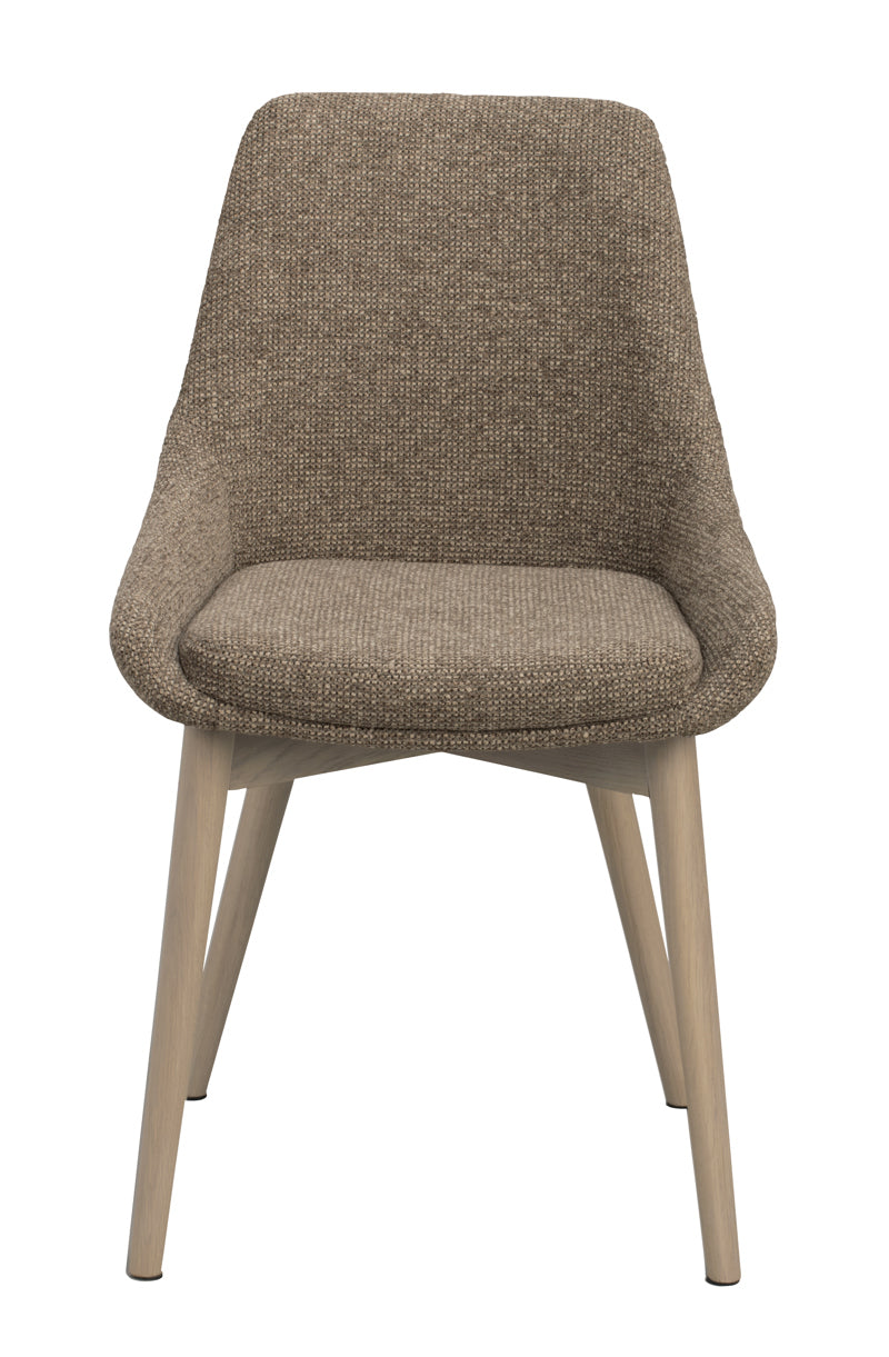 Denley Stol Mörkbeige/Vitpigmenterad
