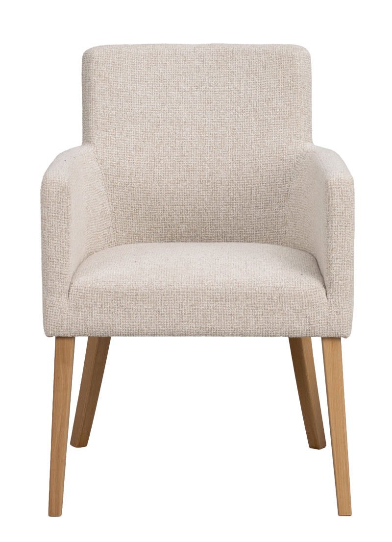 Hudson Karmstol Ljusbeige/Ek