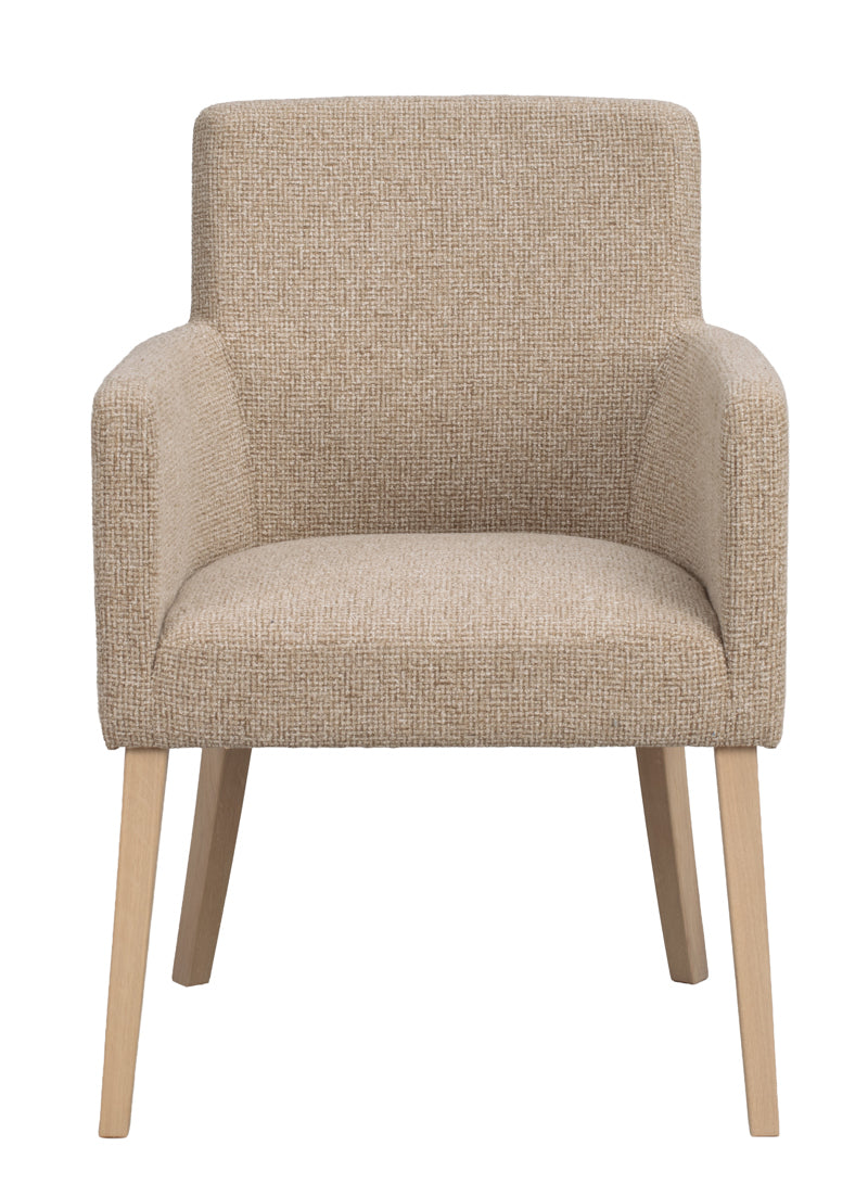 Hudson Karmstol Mellanbeige/Vitpigmenterad