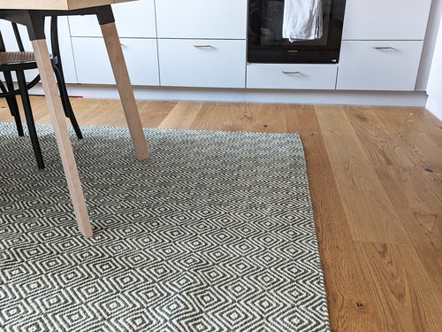 Rosenfred ullmatta, grön från Interiören, miljöbild
