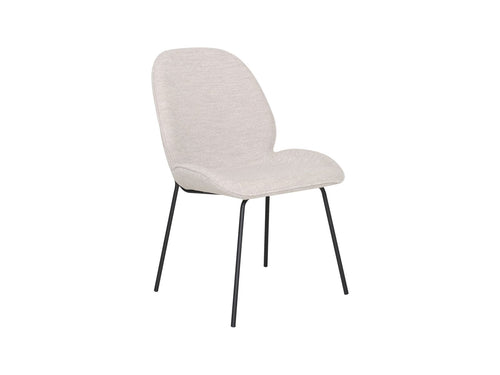 Olivia matstol från NFG, beige bouclétyg