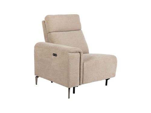 Harriet 1-sitsmodul med armstöd vänster, el från NFG, beige