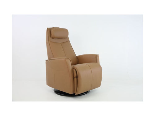 Loft reclinerfåtölj, el från Hjellegjerde, brun
